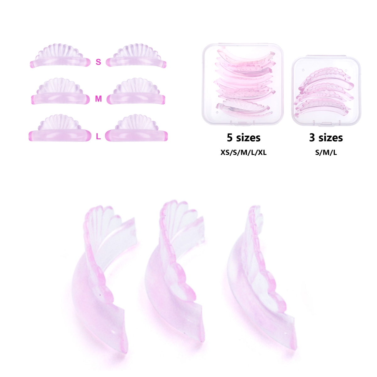 Eyelash Extension London - 3 ペアまたは 5 ペアラッシュリフトシリコンパッドまつげパーマ 3D カーラーアイパッチアプリケーターツールまつげエクステンションアクセサリー