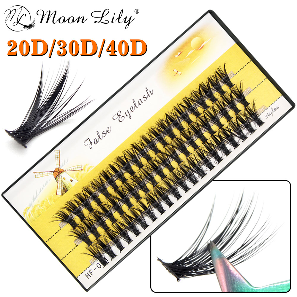 Eyelash Extension Russian - 新しい 40D クラスター 60 バンドルミンクまつげエクステンションナチュラル 3D