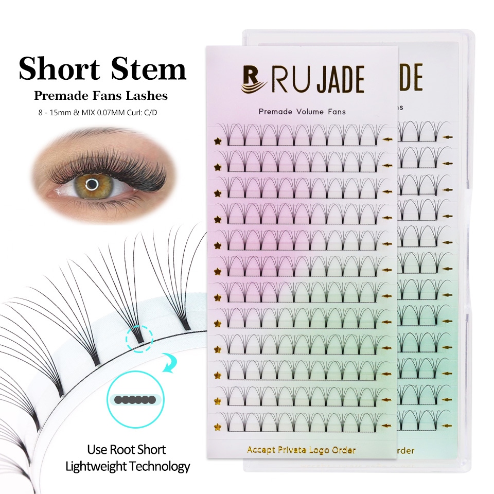 Eyelash Extension Russian - RUJADE ショートステム 3D 4D 5D 6D