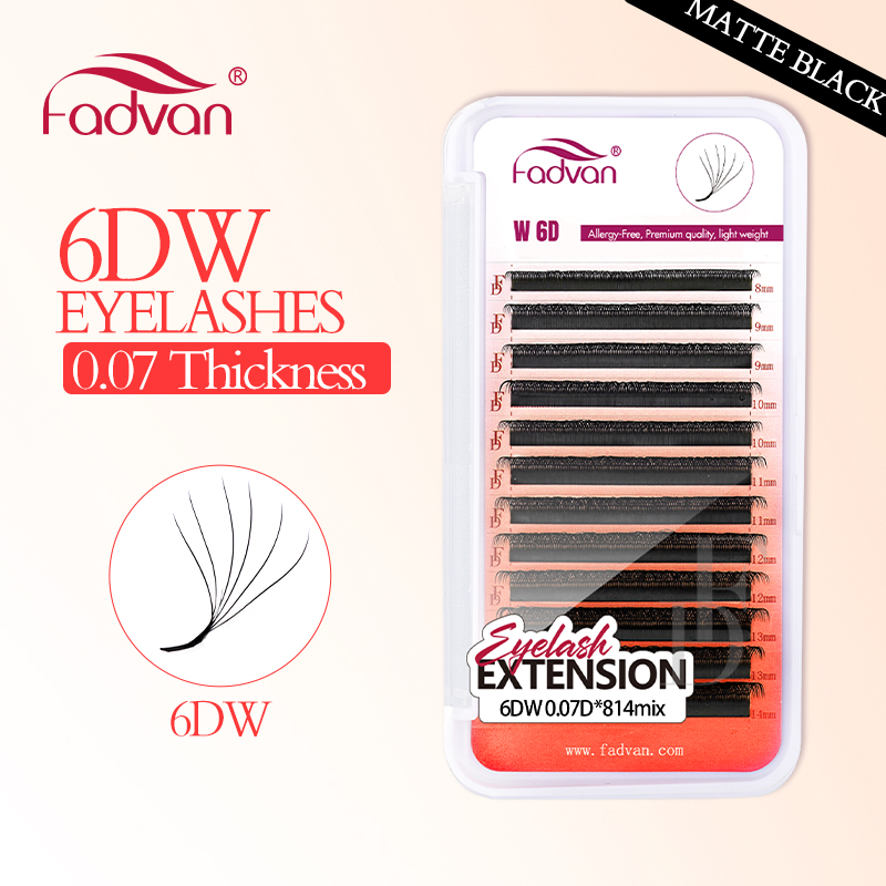 FADVAN リアル 6D W まつげ 0.07 W 形状ま - Eyelash Extension For Asian Eyes のレビューと価格