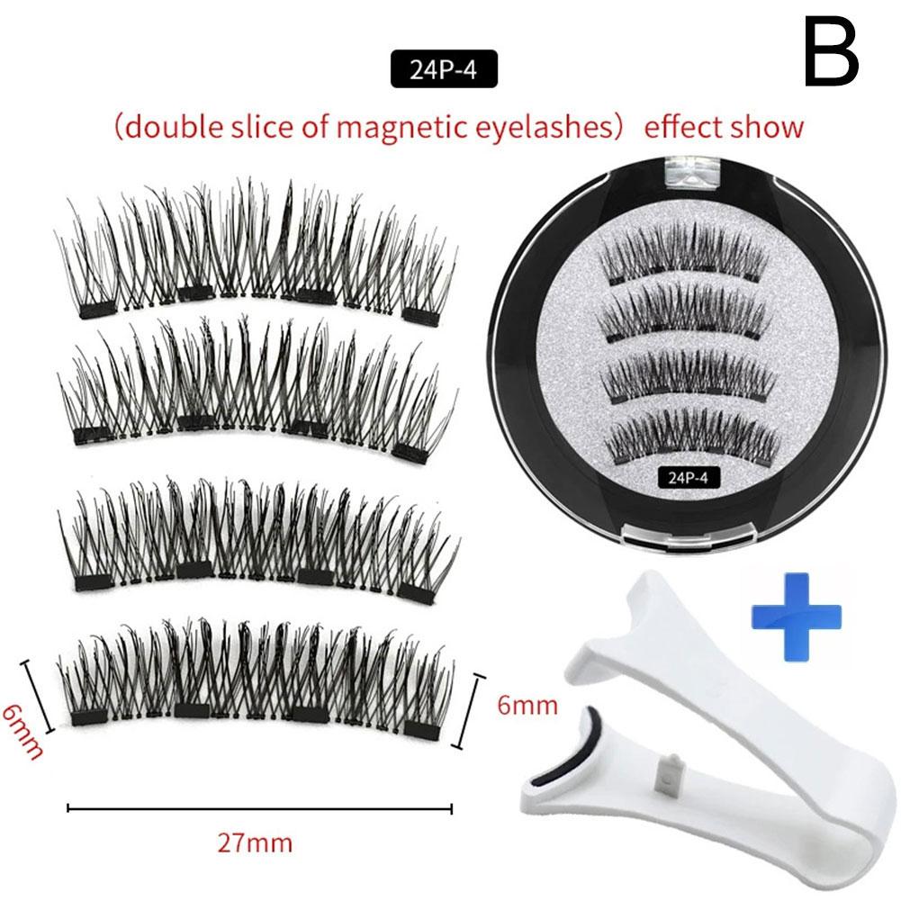 2 ペア 3D 磁気つけまつげ再利用可能な磁気まつげ 4 磁 - Eyelash Extension For Asian Eyes のレビューと価格