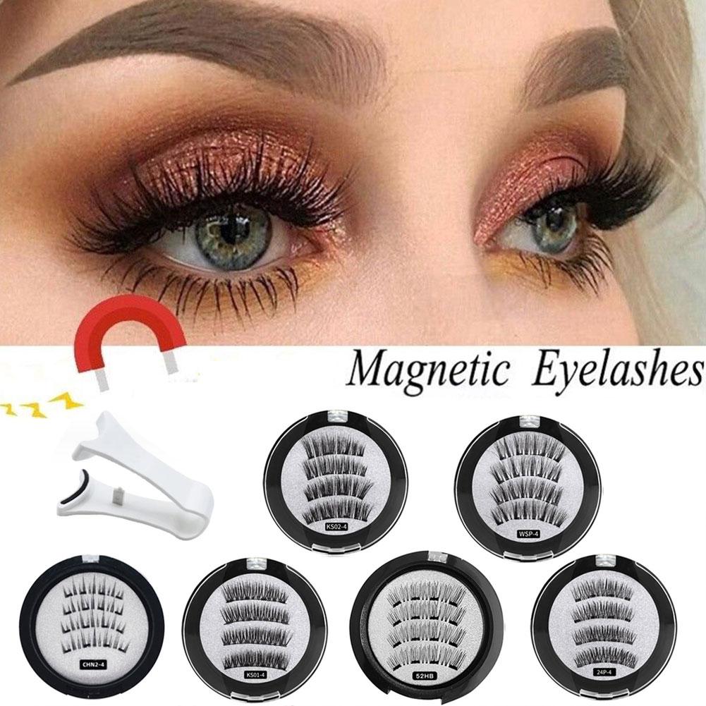 2 ペア 3D 磁気つけまつげ再利用可能な磁気まつげ 4 磁 - Eyelash Extension For Asian Eyes のレビューと価格