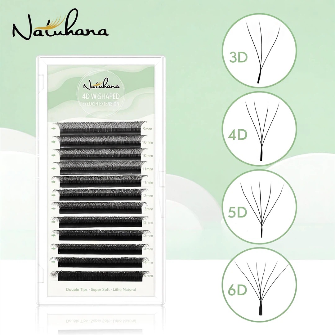 3D 4D 5D 6D W 形状クローバーまつげエクステンシ - Eyelash Extension Russian のレビューと価格