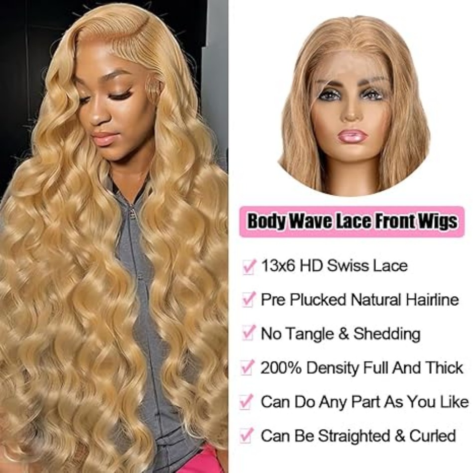 ボディウェーブ人毛ウィッグ 13x4 人毛品質 13x6 H - Eyelash Extension Natural Look のレビューと価格