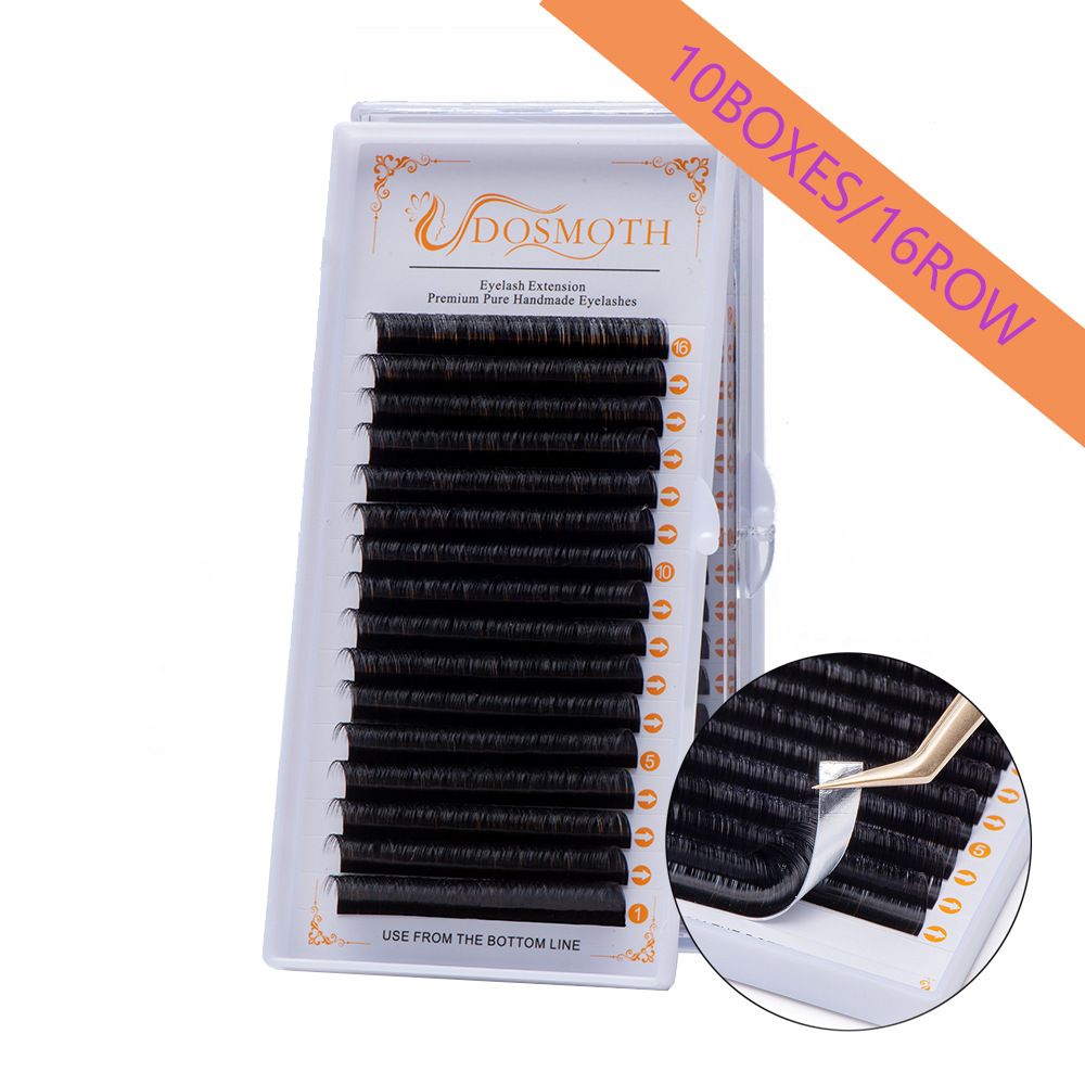 DOSMOTH 10箱入り、16列、7～16mmのミンク製つ - Eyelash Extension For Asian Eyes のレビューと価格