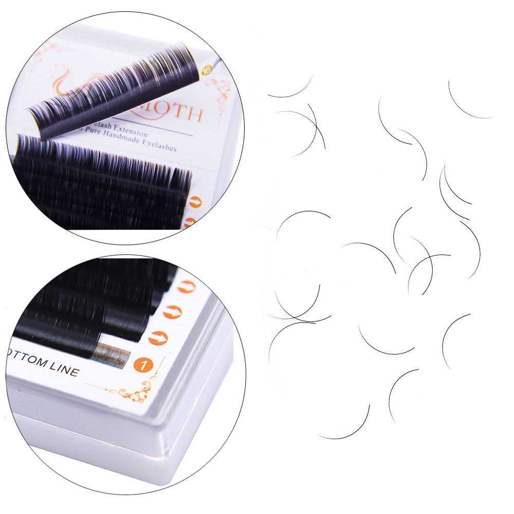 DOSMOTH 10箱入り、16列、7～16mmのミンク製つ - Eyelash Extension For Asian Eyes のレビューと価格