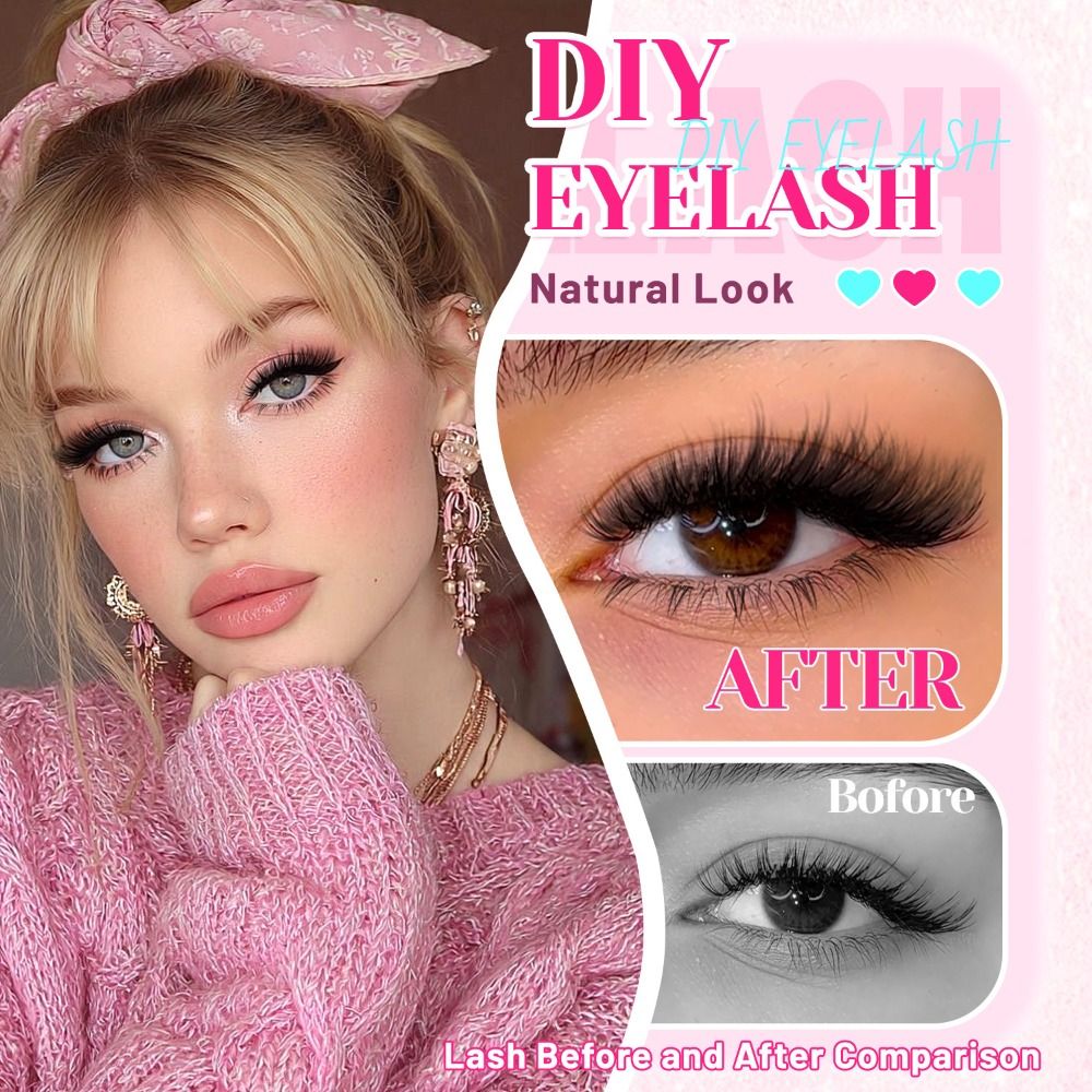ナチュラルルックつけまつげ ボンド＆シール クラスターデザイ - Eyelash Extension Look のレビューと価格