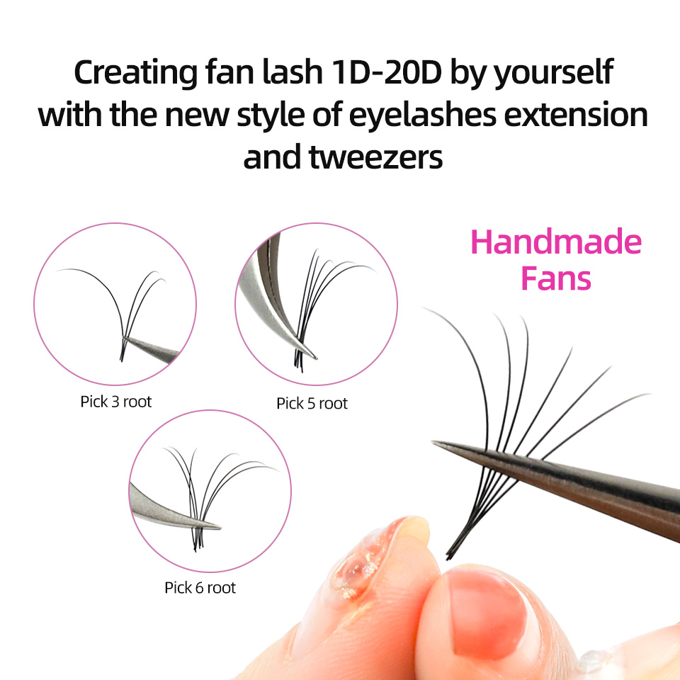 AGUUD 10個入り/1セット マットブラック ロシアンボ - Eyelash Extension Human Hair のレビューと価格